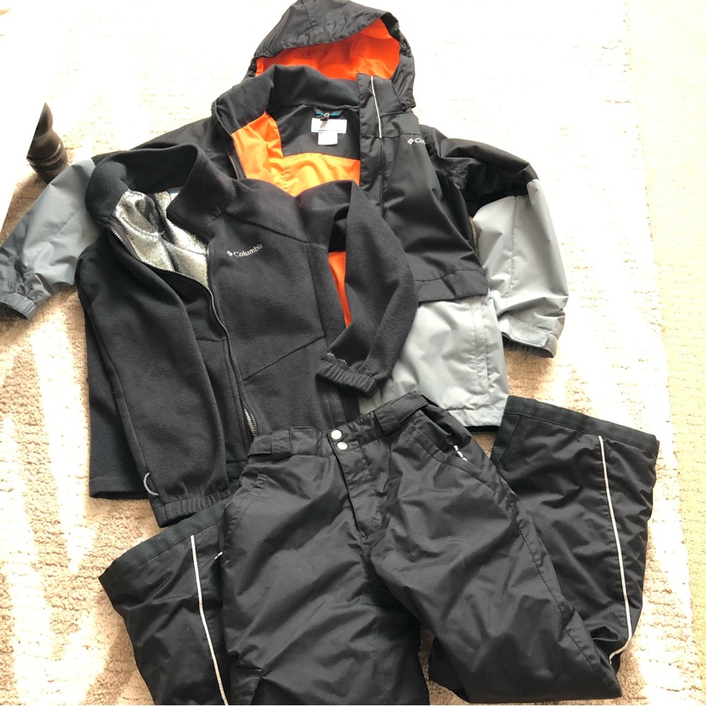 Columbia Boys' Bugaboo Ski Jacket and pants Set Size M(10-12)